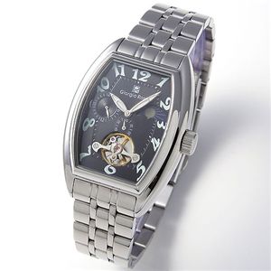 Giorgio Rossi(ジョルジオ・ロッシ) サン&ムーン ワンドワインディング メンズブレスウォッチ GR-0008BKブラック