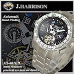 J.HARRISON(ジョン・ハリソン) ハンドワインディング ブレスウォッチ JH-001 ブラック×ブラック