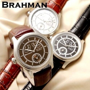 BRAHMAN（ブラフマン） オートマ レトログラード レザーウォッチ 　BR0002BR／ブラウン