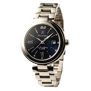 Forever(フォーエバー)  腕時計　デイト付き  FG-1201-10　ブラックシェル×ブラック 商品画像