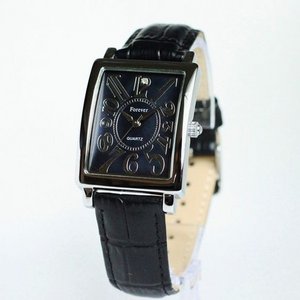 Forever(フォーエバー)  腕時計　1Pダイヤ FG-330SIBK　ブラック×ブラック - 拡大画像