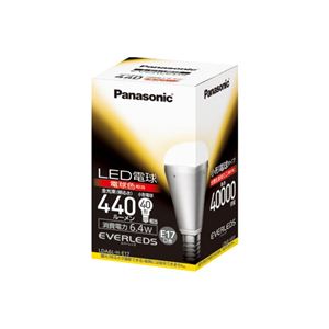 Panasonic（パナソニック） LED電球 6.4W E17口金 （電球色相当） LDA6LHE17