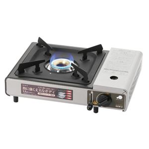 グリーンウッド カセットコンロ （シルバー＆ブラック） GCM-2