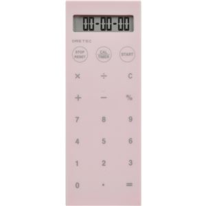 dretec（ドリテック） 電卓付バイブタイマー「ディスティック」 CL-119PK ピンク
