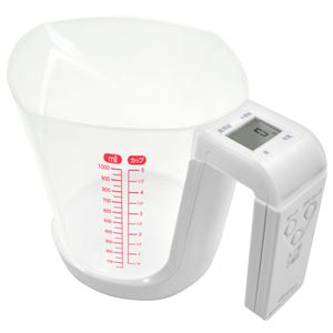 dretec（ドリテック） デジタル計量カップ「ファリーヌ」1kg CS-100WT ホワイト