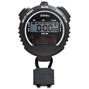 dretec（ドリテック） ソーラー付ストップウォッチ SW-116BK ブラック