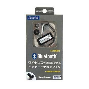 カシムラ Bluetoothインナーイヤホンマイク AE-121 シルバー - 拡大画像