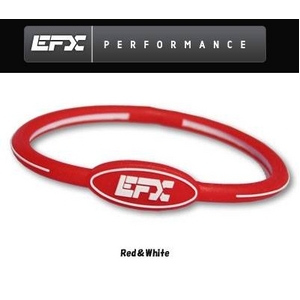 EFX（イーエフエックス） パフォーマンス リストバンド オーバルブレスレット レッド×ホワイト[正規品]4001568-214 Lサイズ