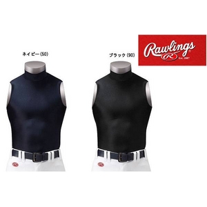 ★☆2010年カタログ掲載モデル☆★ Rawlings（ローリングス） ストレッチアンダーシャツ『ハイネックノースリーブ』 ブラック（90） S