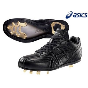 2010年カタログ掲載品☆★ asics（アシックス） 天然皮革底スパイク『ボルダーフィールド・コンビクション』 ブラック×ブラック(9090) 26.0cm