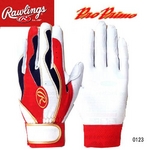 【2010年カタログ掲載商品】 Rawlings（ローリングス） バッティング手袋 『Pro Primo』 右手用 L(26～27cm) ブラック×ブラック(9090)