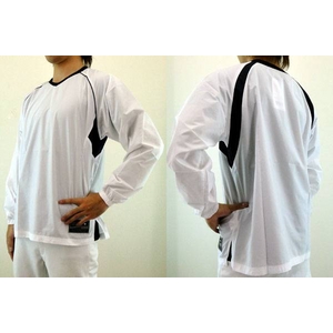 ☆★Rawlings（ローリングス） ☆★ ジュニアWINDSHELL Vネックシャツ（長袖） ホワイト×ネイビー(0150) 140cm 【2セット】 - 拡大画像