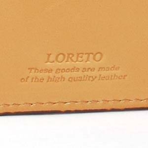 LORETO(ロレート) コードバンシリーズ 二つ折り財布(コインポケット付き) ブラウン