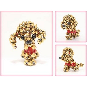 Crystal DOG&Bear�i�N���X�^���h�b�O&�x�A�j �v�[�h���E�S�[���h�N���X�^���iSmall�j