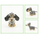 Crystal DOG&Bear（クリスタルドッグ&ベア） ダックス・ブラッククリスタル（Small）