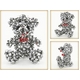 Crystal DOG&Bear(クリスタルドッグ&ベア) ベア・ブラッククリスタル(Medium)