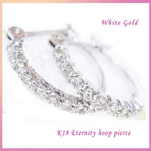 Beji(ベジ) Eternity hoop/pierce【ホワイトゴールド】 tj200912020be - 拡大画像
