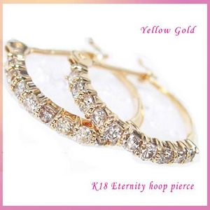 Beji（ベジ） Eternity hoop/pierce【イエローゴールド】 tj200912020be - 拡大画像