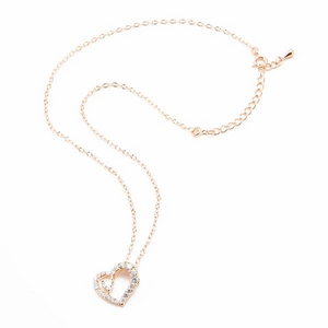 Beji(ベジ) heart to heart/ネックレス/Natural Pink Heart×White Heart【czダイヤ】画像2