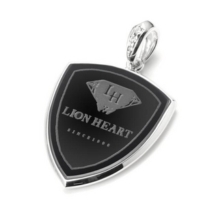 LION HEART(CIn[g) Emblem/y_ggbv SV925 Onyx Cubic Zilconia