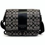 【COACH　OUTLET】コーチ　ヘリテージ　シグネチャー ストラップ　マップバッグ　ショルダーバッグ　F70590SBWBK　