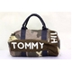 TOMMY　HILFIGER（トミーヒルフィガー）　ミニボストン　ミリタリー　ブラウン