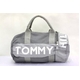 TOMMY　HILFIGER（トミーヒルフィガー）　ミニボストン　ミリタリー　シルバー