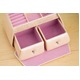 バッグ型ジュエリーボックス(宝石箱) ミラー/引き出し収納付き TR2118 ピンク - 縮小画像5