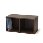 カラーボックス2段 60-3 濃茶