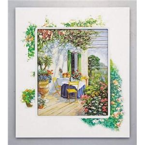 風景専門店あゆわら 《絵画》ビッグアート ピーター モッツ シリーズ ベランダ イン ブルーム - 拡大画像