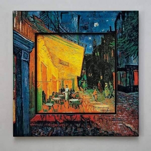 風景専門店あゆわら ビッグアート 名画ハイグロスシリーズ ゴッホ 「夜のカフェテラス」