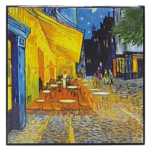 風景専門店あゆわら 《名画》ハイグロス mini コレクションアート ゴッホ「夜のカフェテラス」