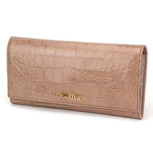 miumiu ST COCCO LUX 長財布　5M1109 ピンクベージュ