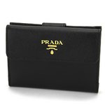 PRADA（プラダ） 二つ折り財布 ポルトフォイユ 1M0523 SAFFIANO/METAL NERO