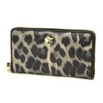 kate spade（ケートスペード） LEROY STREET ANIMAL PRINT LACEY PWRU3555 082 グレー レオパード ラウンドファスナー長財布