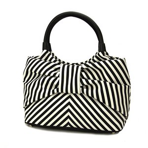 kate spade（ケートスペード） シーサイドストライプ サットン PXRU4679 017 ハンドバッグ ブラック/クリーム
