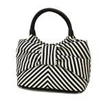 kate spade（ケートスペード） シーサイドストライプ サットン PXRU4679 017 ハンドバッグ ブラック/クリーム