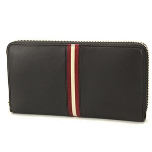 BALLY（バリー） URISSA-LG.N/391 6185503-391 ラウンドファスナー長財布 ダークブラウン