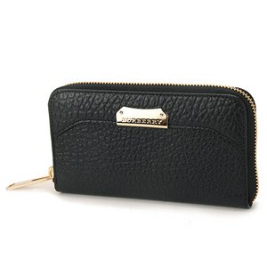 Burberry（バーバリー） ヘリテージ 3855765 ラウンドファスナー長財布 ブラック  - 拡大画像