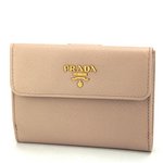 PRADA（プラダ） SAFFIANO METAL ORTAFOGLIO+PORTAMON 1M0523 財布 ピンクベージュ