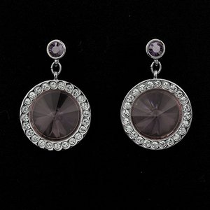 SWAROVSKI（スワロフスキー） 1110302 ピアス シルバー+パープル クリスタルモチーフ