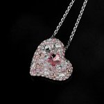 SWAROVSKI（スワロフスキー） 1062588 ネックレス シルバー+ピンク ハートモチーフ