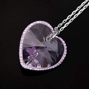 SWAROVSKI（スワロフスキー） 1126269 ネックレス パープル ハートモチーフ