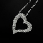 SWAROVSKI(スワロフスキー) 1062590 ネックレス シルバー ハートモチーフ クリスタル パヴェ