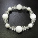 ゼオライト＆水晶ボタンカットブレスレット - 縮小画像2