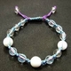 ゼオライトブレスレットkids（水色×紫紐編み） - 縮小画像2