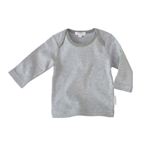 PUREBABY（ピュアベビー） ベビー服 イージーネック長袖Tシャツ PE3 ペールグレーストライプ サイズ 000