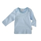 PUREBABY（ピュアベビー）　ベビー服　イージーネック長袖Tシャツ　PE3　ペールブルーストライプ　サイズ　00
