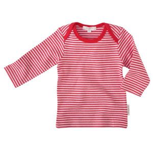 PUREBABY（ピュアベビー） ベビー服 イージーネック長袖Tシャツ PE3 レッドストライプ サイズ 000