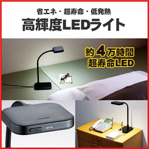 ツインバード（TWINBIRD） 省エネ・超寿命・低発熱の高輝度LEDライト LE-H112B ブラック